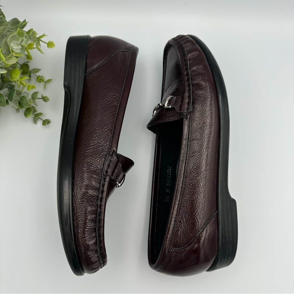 SAS Women’s Metro Horsebit Dark Brown Patent Leather Loafers Shoes Size 7.5 - Picture 5 of 10